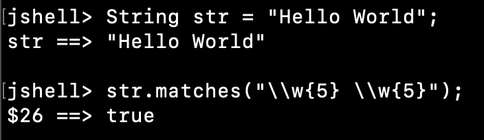 Java String Matches regex Examples