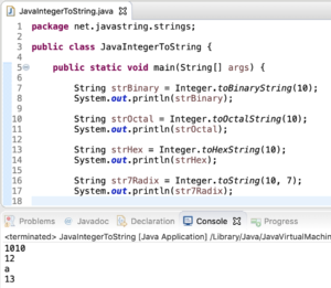 Java Integer to String Conversion Examples