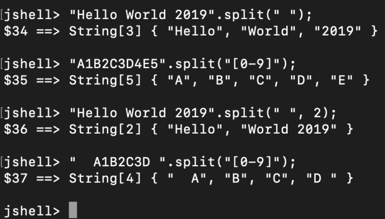 Java String Split Method