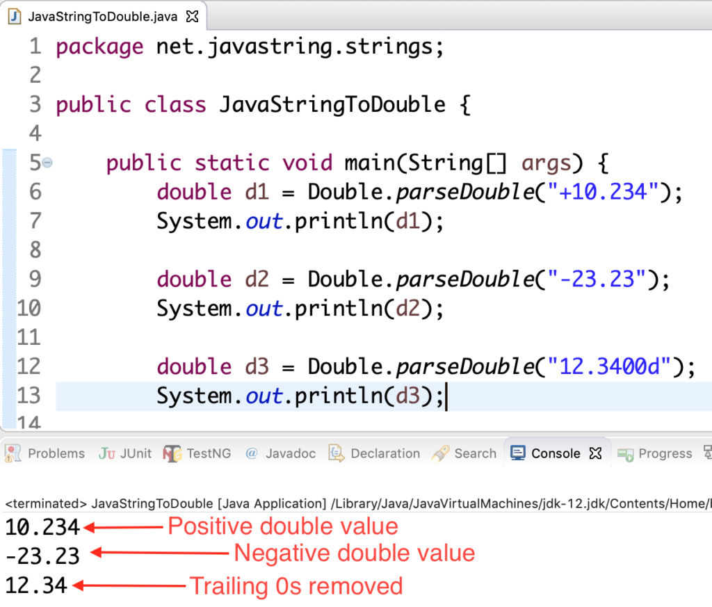 Java String To Double Conversion