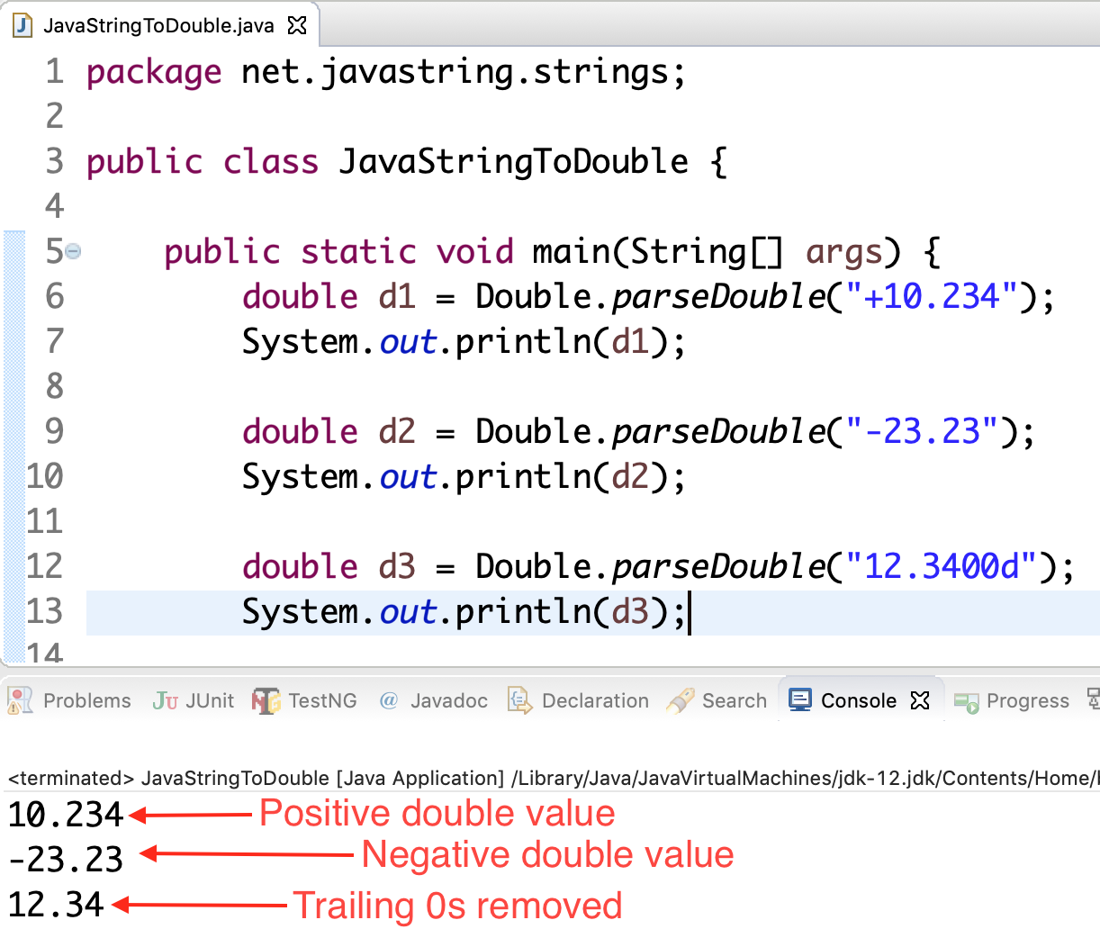 Java String to Double Conversion